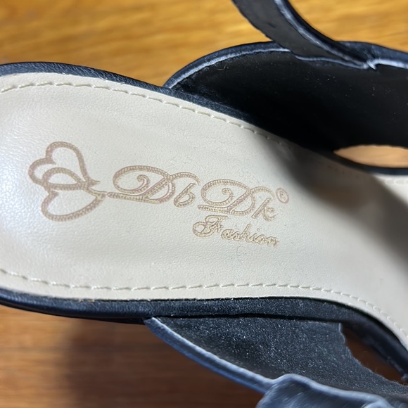 DbDk Fashion Black Wedge Sandals - Picture 11 of 11